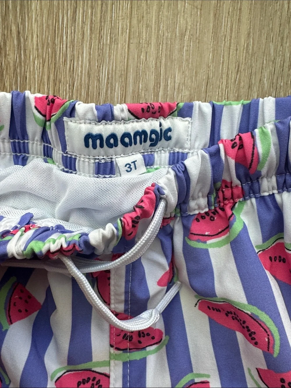 Kids 3T Watermelon Stripe Shorts - Pink & Purple